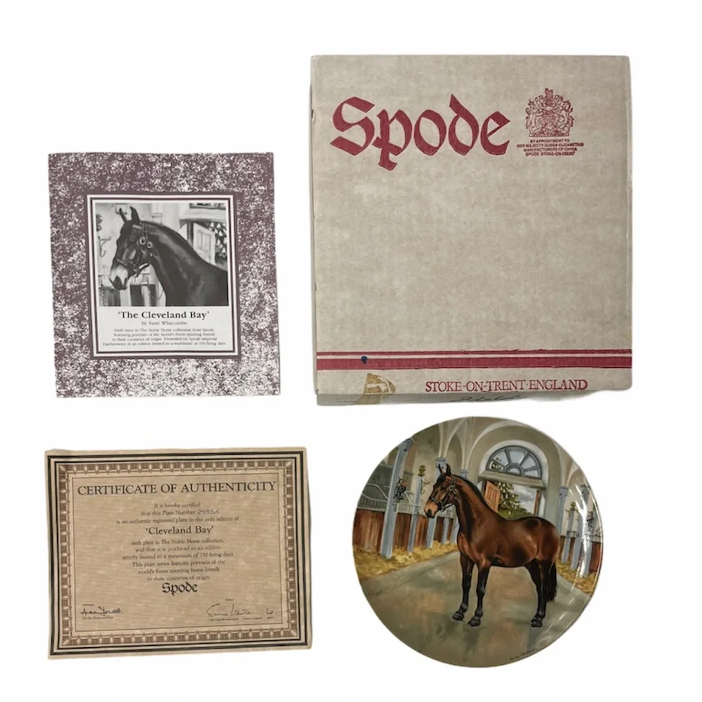 Vintage Spode Horse Collectors Plate Cleveland Bay Western Equestrian Decor